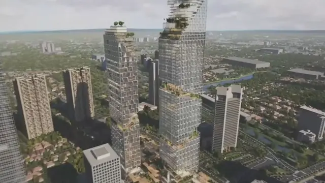 PT Taspen (Persero) akan membagun gedung Oasis Central Sudirman di Jakarta mirip pusat distrik Ginza di Tokyo, Jepang.