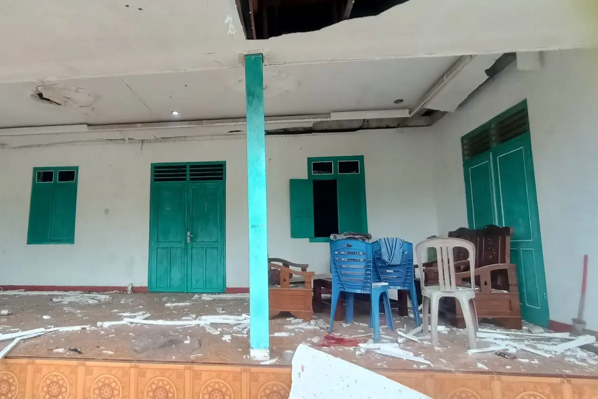 Lokasi tempat terjadinya ledakan petasan di Bantul terjadi.
