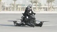 Motor terbang Hoverbike diuji coba beberapa waktu lalu di Dubai. (Hoversuft)