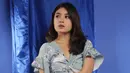 Nabilah Ayu ex JKT 48 berpose saat sesi foto bersama tim Kapanlagi di Studio KLY, Jakarta, Kamis (20/12). Kunjungan ini dilakukan dalam rangka promo film Mata Batin 2. (Kapanlagi/Budi Santoso)