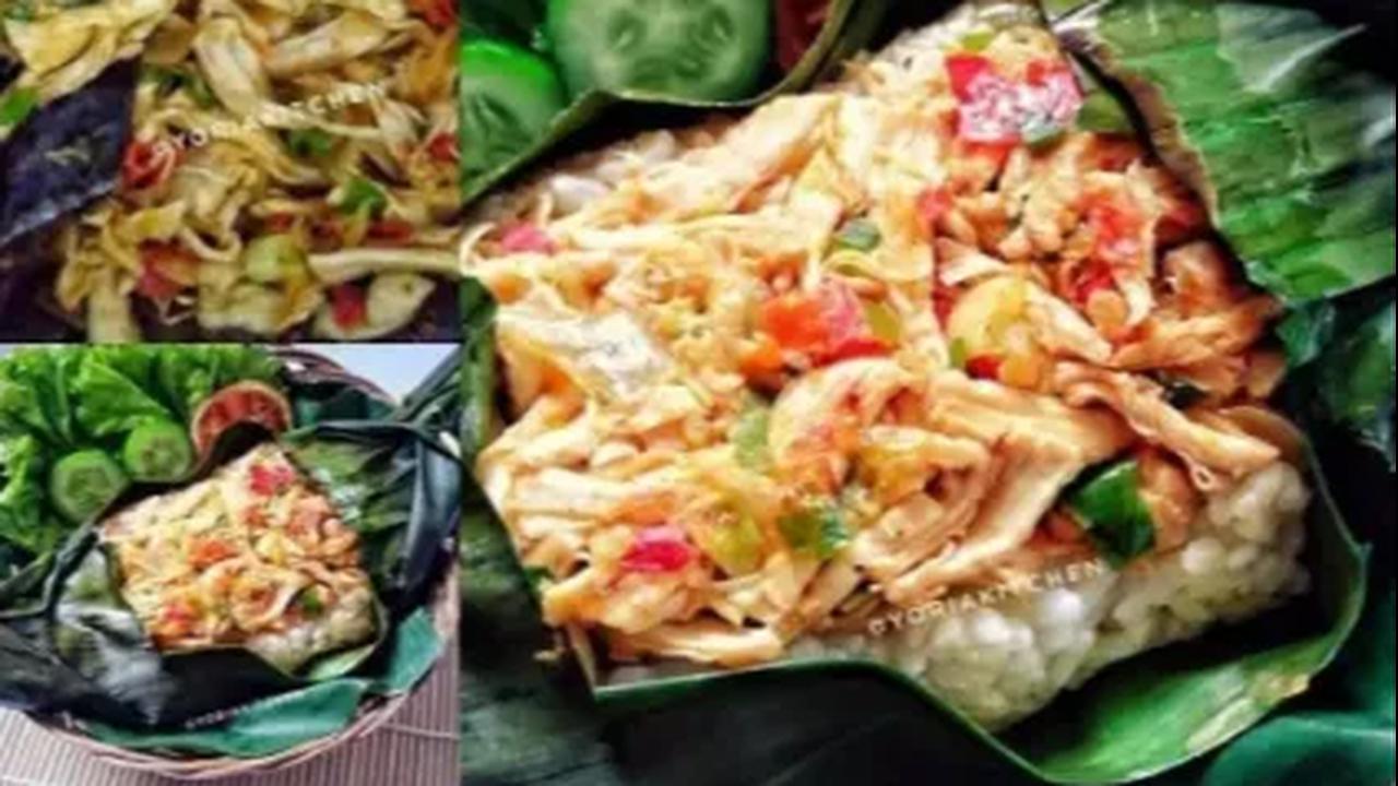 5. Cara Membuat Nasi Bakar Ayam Pedas