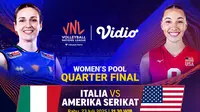Saksikan Quarter Final VNL Women’s 2025 - Italia vs AS, Live Streaming di Vidio