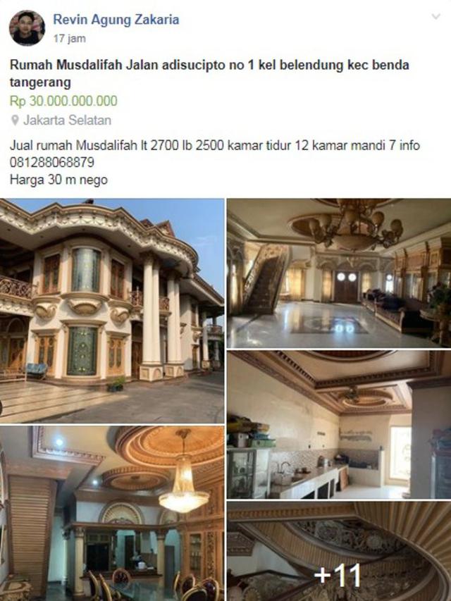 potret rumah mewah Muzdalifah