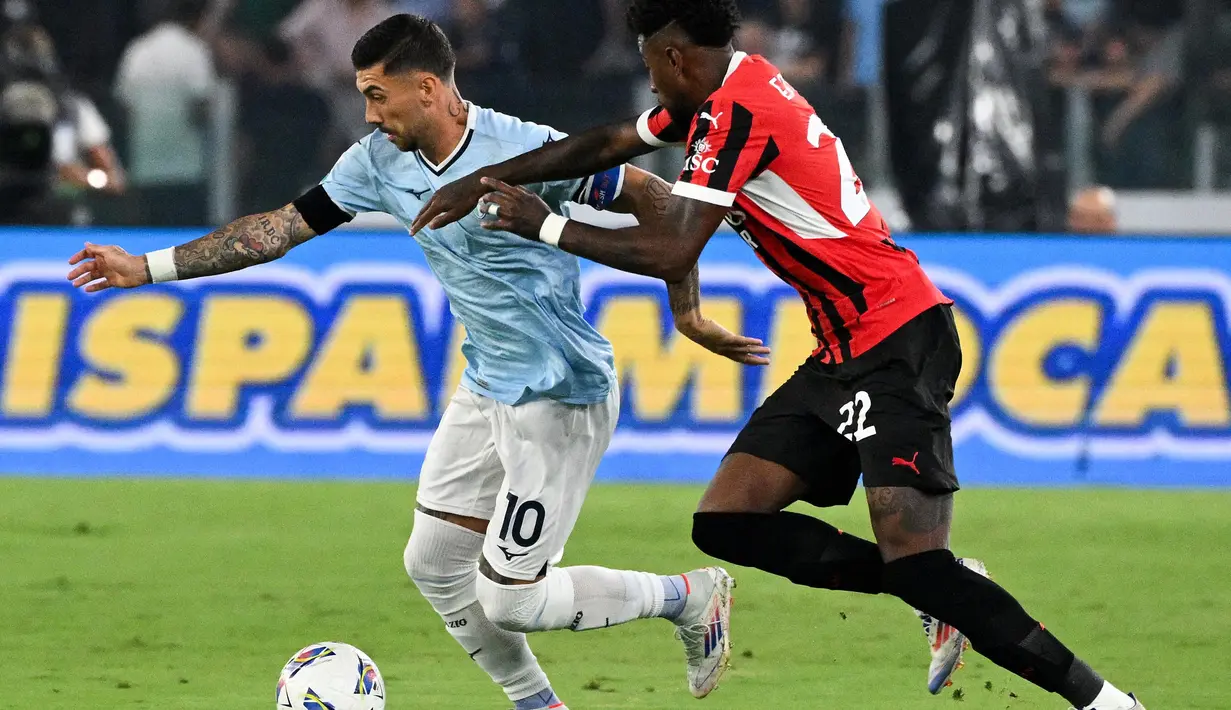 Di babak kedua, Lazio sukses membalikkan kedudukan melalui tindakan Valentin Castellanos pada menit ke-62 dan Boulaye Dia (66’). (Tiziana Fabi/AFP)