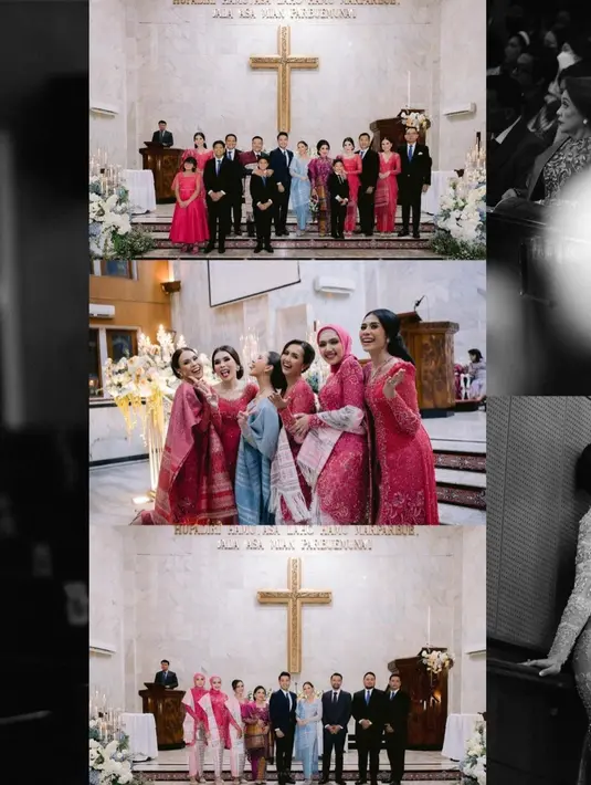 "Merangkul tradisi indah Martumpol ," tulisnya. Martumpol adalah perjanjian untuk melakukan pernikahan antara sepasang calon pengantin di hadapan pendeta gereja dan jemaat.  [Instagram/jscmila]