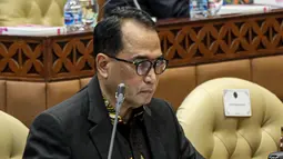 Rapat tersebut membahas evaluasi pelaksanaan APBN TA 2023 sampai Bulan Mei 2023. (Liputan6.com/Faizal Fanani)