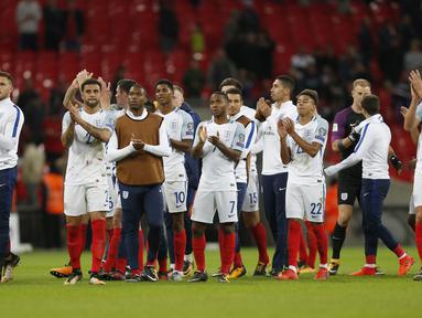 Inggris memastikan satu tempat pada putaran final Piala Dunia 2018 di Russia, Inggris lolos otomatis sebagai juara grup F pada kualifikasi Piala Dunia 2018. (AFP/Ian Kington)