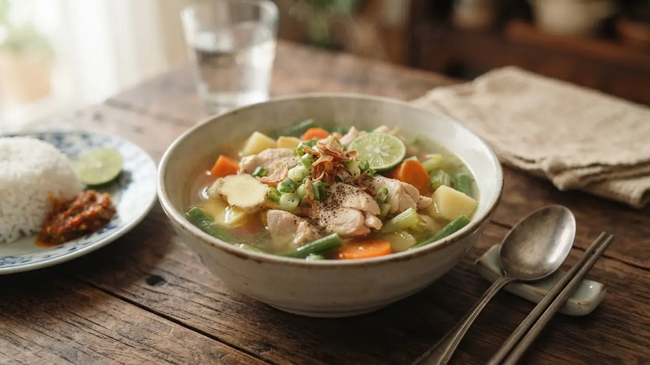 Resep Sop Ayam Bening Jahe