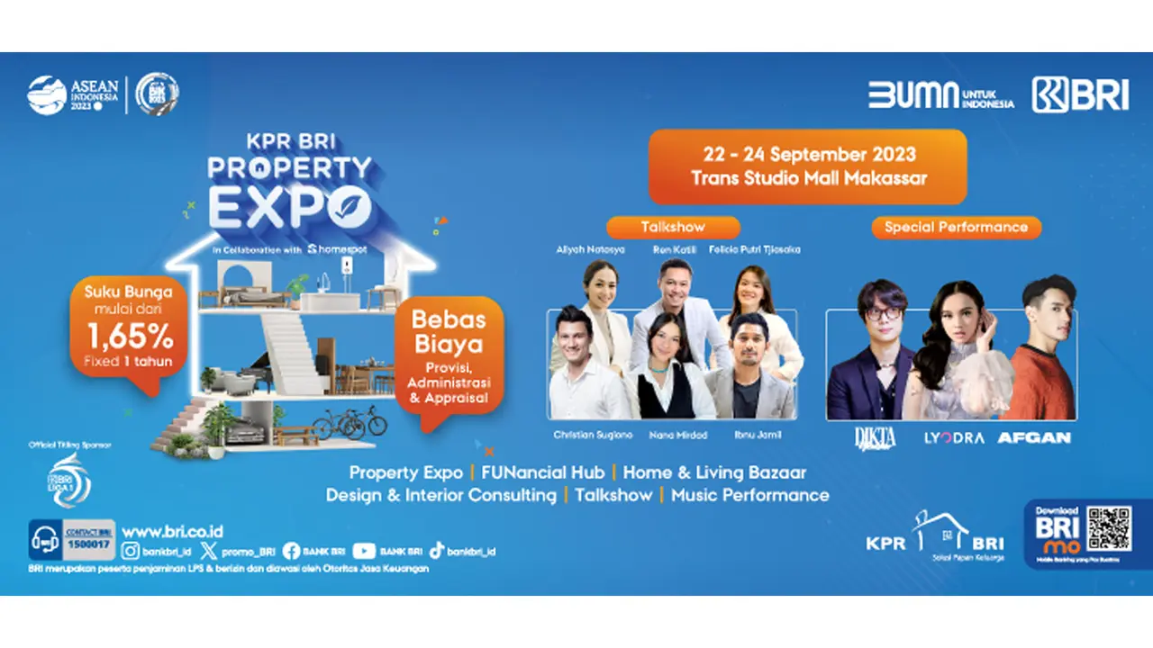 Warga Makassar Wajib Datang ke KPR BRI Property Expo, Banyak Penawaran Spesial!