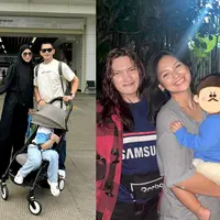 Keluarga Citra Kirana dan Rezky Aditya memilih outfit kasual yang santai dan nyaman agar tetap nyaman di perjalanan mudik. [@citraciki]