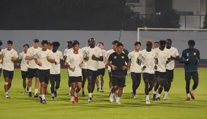 Tim debutan asal Filipina, Manila Digger FC siap menghadapi Persib Bandung dalam ajang AFC Champions League Two 2025/2026 di Stadion GBLA, Kota Bandung, Rabu (13/8/2025) malam. (Bola.com/Erwin Snaz)