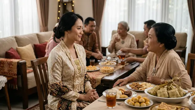 Cara Elegan Menghadapi Pertanyaan Klasik Keluarga Tanpa Baper (Foto: Gemini AI)