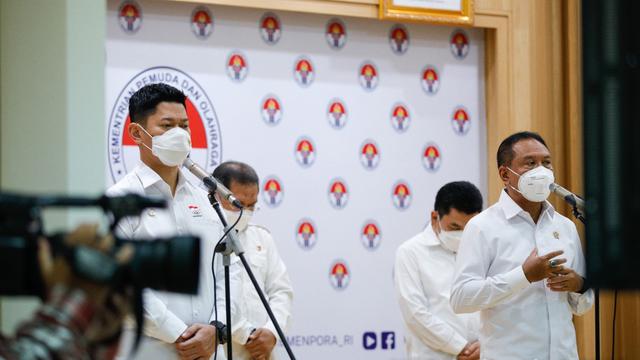 Menpora Zainudin Amali dan Ketua Umum Komite Olimpiade Indonesia (NOC Indonesia), Raja Sapta Oktohari,