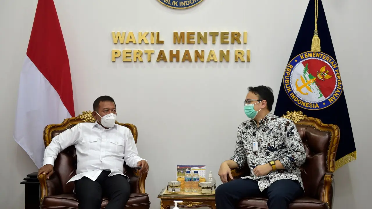 Wamendag Jerry Sambuaga dan Wamenhan Letjen (purn) Herindra bertemu membahas tentang sinergi