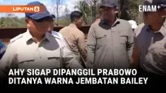 Presiden Prabowo Subianto meninjau Jembatan Bailey Sungai Garoga, Tapanuli Selatan, Rabu (31/12).