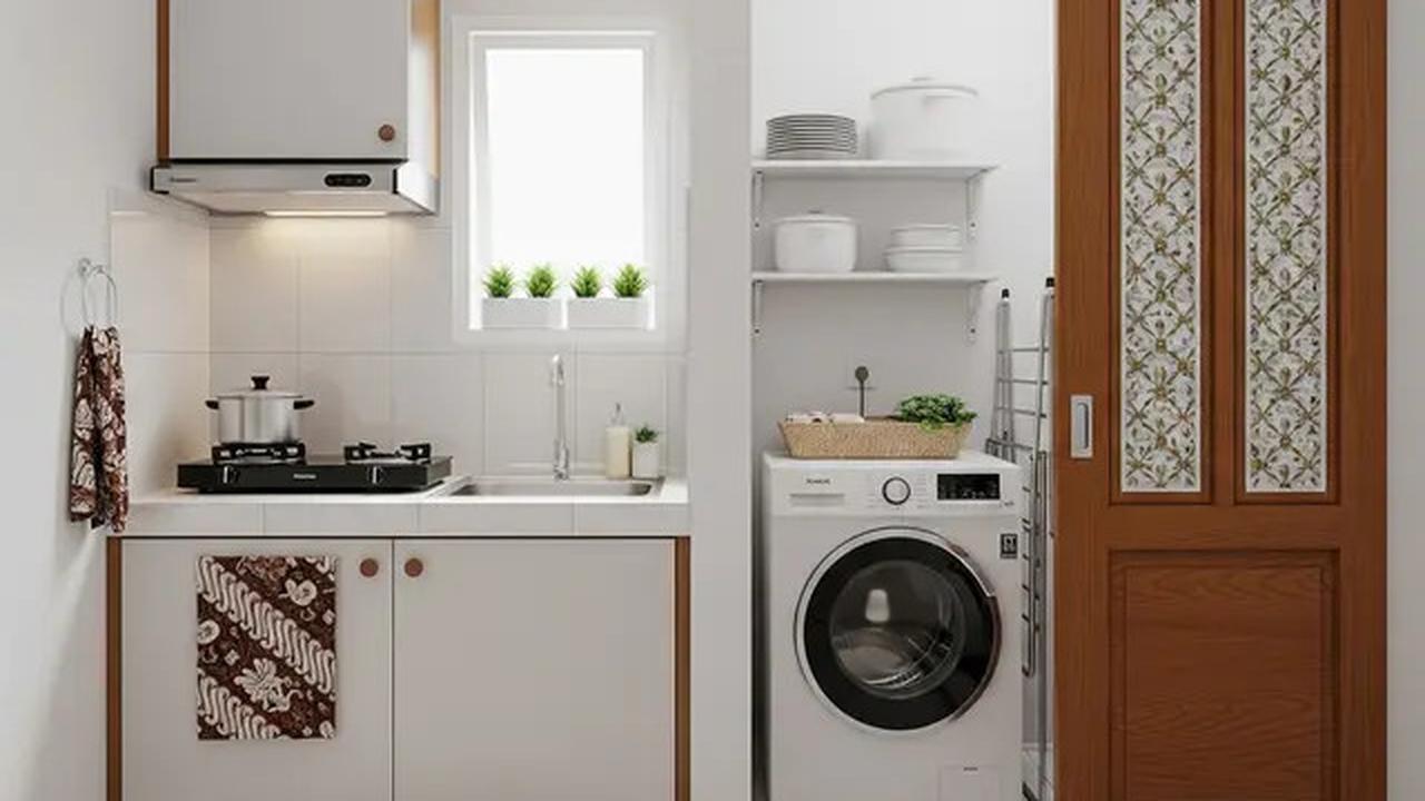 9 Model Dapur Mungil 1,5x2 Meter Rumah Type 21 yang Menyatu dengan Ruang Laundry