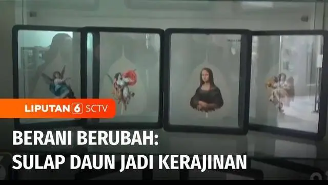 Daun bisa jadi barang kerajinan ? Hasil kreasi tersebut dilakukan Eli Dwi Astuti dan rekan-rekannya di Kota Semarang. Daun disulap sedemikian rupa jadi tulang daun, sebagai bahan membuat berbagai kerajinan.