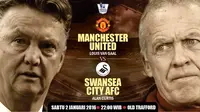 Banner Manchester United vs Swansea City (Liputan6.com/desi)
