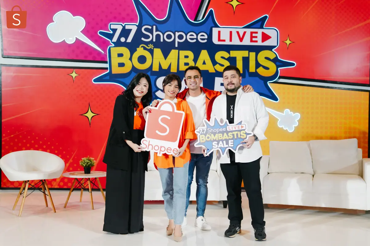 Pecah Banget! Raffi Ahmad & Fuji Berbagi Keseruan Live Fashion & Beauty Terbesar di Kampanye 7.7 Shopee Live Bombastis Sale