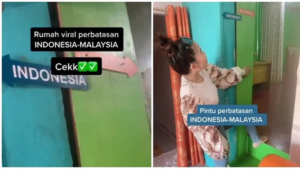 Viral Rumah Unik di Perbatasan, Ruang Tamu Indonesia dan Dapur di Malaysia