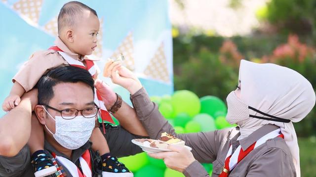 Kemeriahan Ulang Tahun ke-1 Putra Bungsu Ridwan Kamil yang Bertema Pramuka
