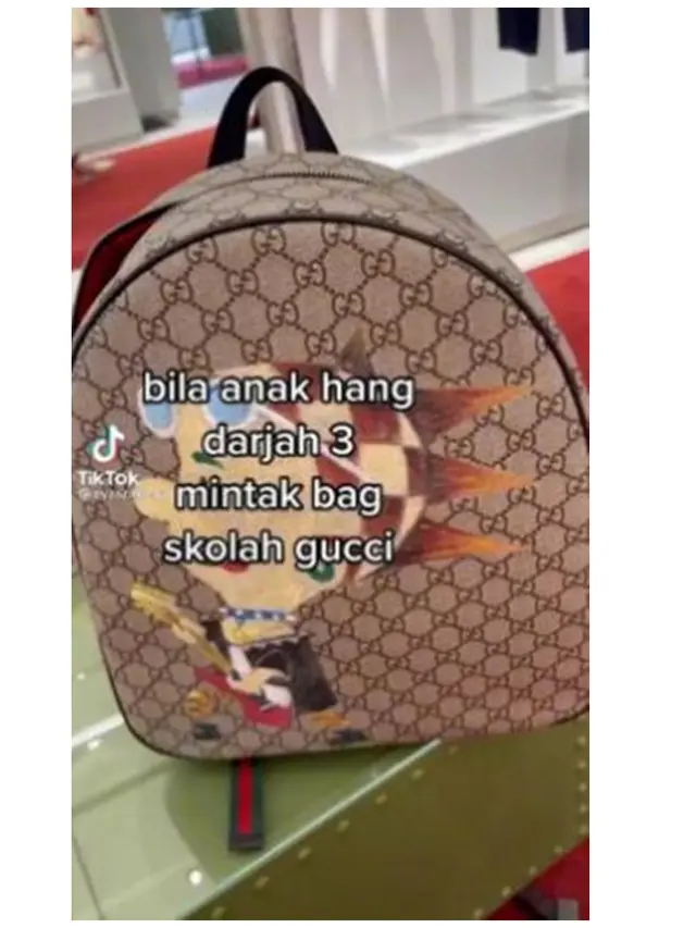 Ibu Ini Belikan Tas Gucci Rp 24 Juta untuk Anaknya Sekolah, Bikin Warganet Heran