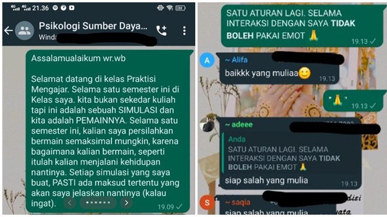 Chat Dosen ke Mahasiswa saat Berikan Aturan Kelas Baru Ini Kocak, Bikin Geleng Kepala