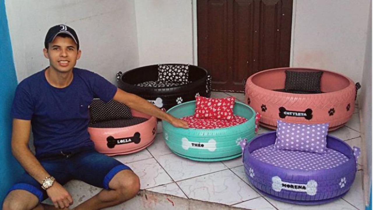 Ide Bisnis Unik, Pemuda Ini Ubah Ban Bekas Jadi Tempat Tidur Hewan