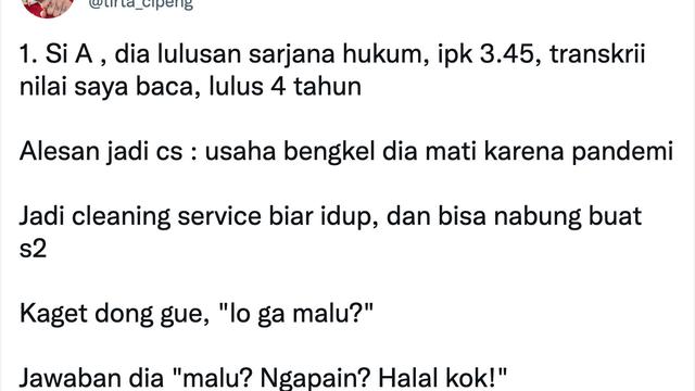 Cuitan Dokter Tirta. (Foto: Dok. Twitter @tirta_cipeng)