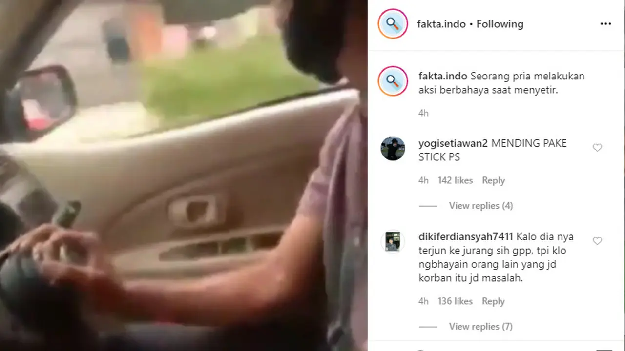 Hanya terdapat lingkaran kecil, pengemudi terlihat menggunakan satu tangan dan mengendalikan kendaraan dengan jarinya