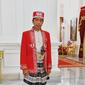 Presiden Jokowi memakai baju adat dolomani dari Buton, Sulawesi Tenggara saat Upacara HUT ke-77 RI di Istana Merdeka, Rabu 17 Agustus 2022. (Foto: Agus Suparto Fotografer Pribadi Presiden)