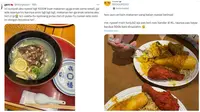 Cerita Apes Netizen ketika Makan di Luar Negeri. (Sumber: Twitter/@nioryeoun/@FOODFESS2)