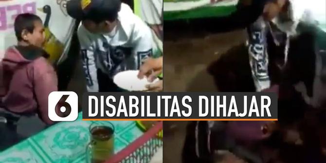 VIDEO: Viral Pria Disabilitas Dihajar Pemuda di Lapak Pecel Lele