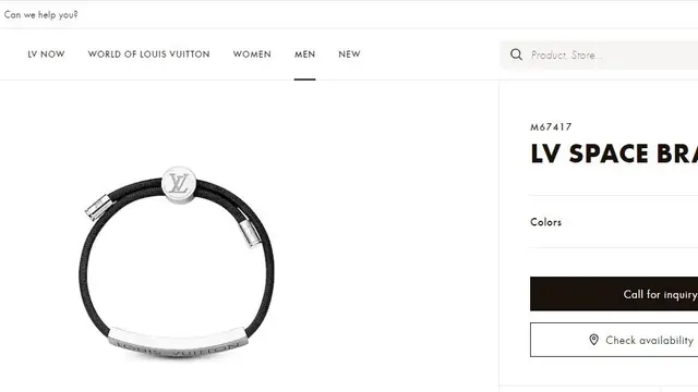 Gelang Kevin Sanjaya, Sumber: Website Louis Vuitton