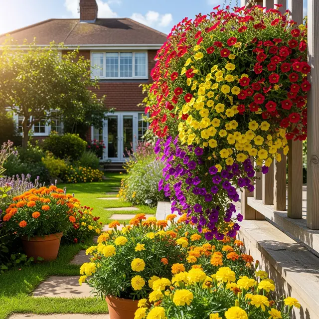 Kombinasi Bunga dan Tanaman Hias untuk Kebun Rumah yang Cantik (Image by Gemini AI)