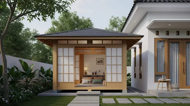 Inspirasi Gazebo Mungil di Samping Rumah Minimalis