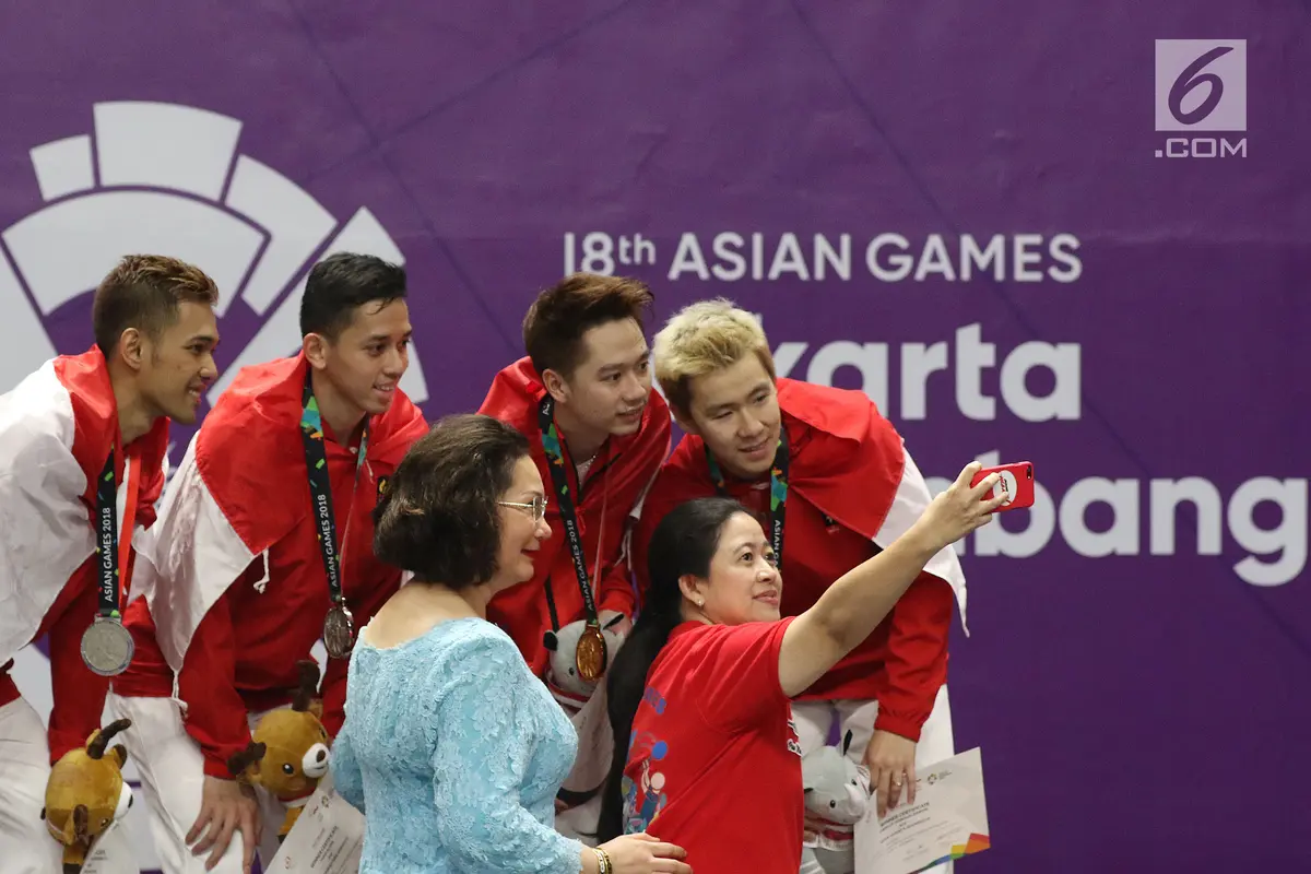 Aksi Dua Ganda Putra Indonesia di Final Perseorangan Asian Games 2018