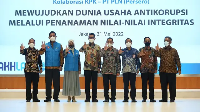 Komisi Pemberantasan Korupsi (KPK) memberikan Bimbingan Teknis Antikorupsi kepada PT PLN (Persero) di Auditorium Kantor Pusat PLN pada Selasa (31/5/2022). (Dok PLN)