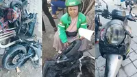 Tangis Saripah Pecah, Sepeda Motornya Buat Ngojek Hangus Dibakar Saat Bentrok Warga