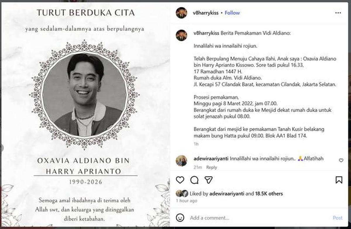 Vidi Aldiano Meninggal Dunia, Armand Maulana Ungkap Suasana Haru Salat Jenazah di Hari Nuzulul Quran