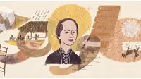 Google doodle peringati ulang tahun Lasminingrat, wanita pribumi pertama yang fasih berbahasa Belanda pada masanya.