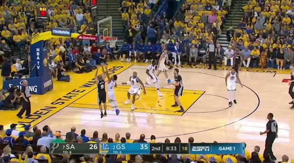 Berita video game recap NBA 2017-2018 antara Golden State Warriors melawan San Antonio Spurs dengan skor 113-92.