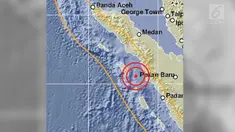 Gempa berkekuatan 5,5 skala Richter (SR) mengguncang Nias, Sumatera Utara.