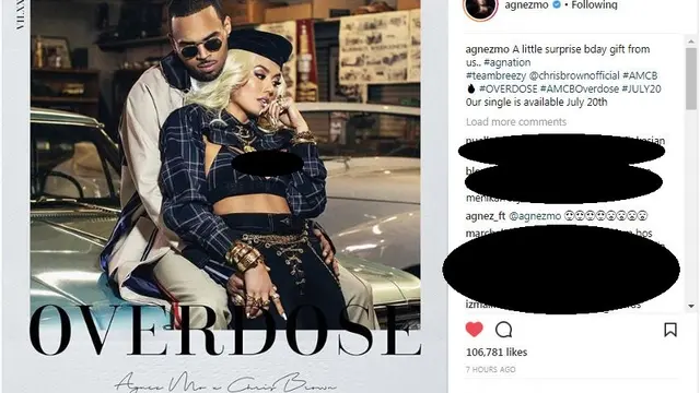 Agnez Mo dan Chris Brown