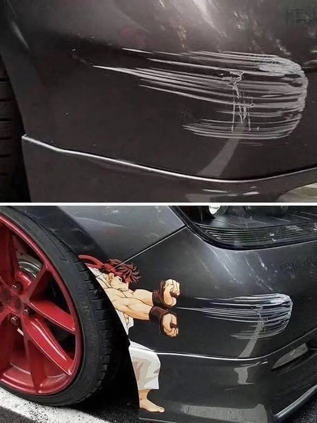 Lukisan di Mobil Penyok