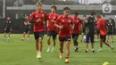 Setibanya di Jakarta, tim nasional Jepang langsung memulai latihan. (Liputan6.com/Herman Zakharia)