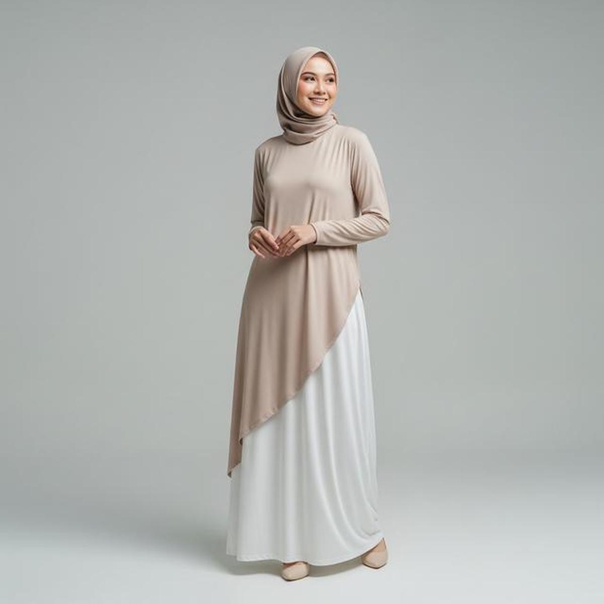 10 Model Gamis Beige &amp; Putih Minimalis untuk Ramadan 2026