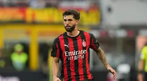 Pemain AC Milan Christian Pulisic pada laga Serie A/Liga Italia antara AC Milan vs Udinese di Milan, Italia, Sabtu, 11 April 2026. (AP Photo/Antonio Calanni)