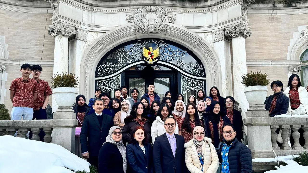 Rombongan siswa dan guru dari SMA Labschool Cibubur Jakarta bertolak ke Washington DC, AS. (Dokumentasi KBRI Washington DC)