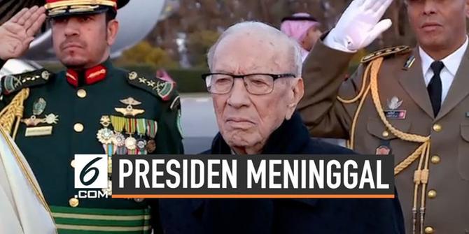 VIDEO: Presiden Tunisia Meninggal pada Usia 92 Tahun